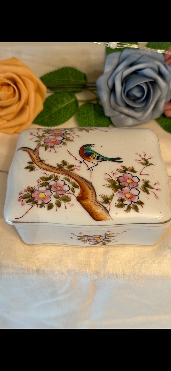 Andrea By Sadek Occupied Japan Floral Trinket Box