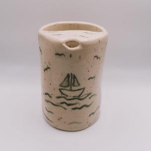 Sail Boat To-go Mug  | Hand Made Stoneware Ceramics