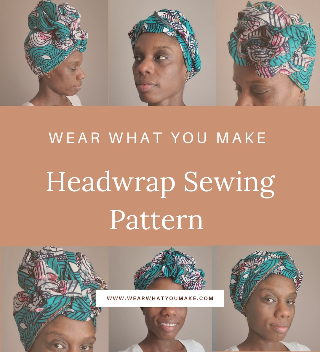 Satinlined Head Wrap Sewing Pattern Etsy