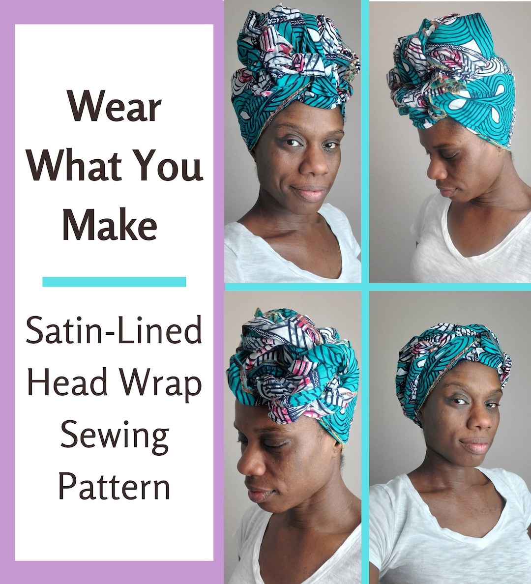 Satin-lined Head Wrap Sewing Pattern - Etsy