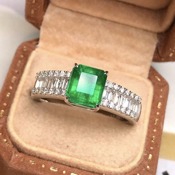 Natural Afghanistan emerald ring/18k solid gold raw emerald ring/genuine emerald ring/vintage emerald ring/Unique real emerald ring gold