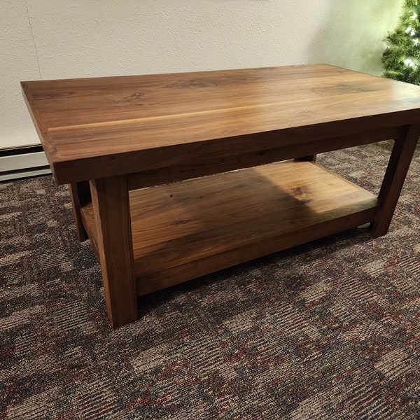 DIY Coffee Table with Hidden Storage Woodworking Project Build Instructions