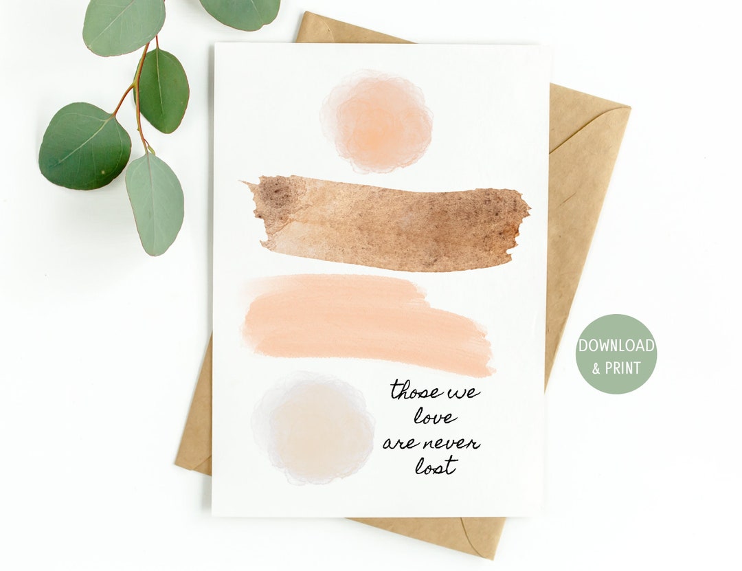 Printable Sympathy Card Condolences Card Printable Grief Card