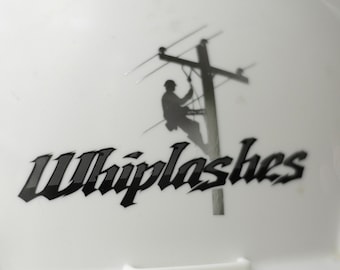 Custom Name Lineman Hardhat Decal Sticker Chrome