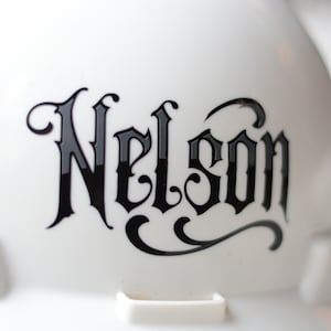 Aangepaste naam veiligheidshelm sticker