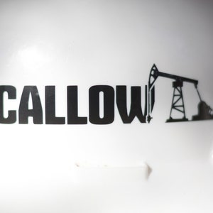 Custom Name Hardhat Decal Sticker Pumpjack Oilfield