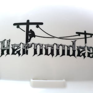 Sticker sticker aangepaste naam lijnwachter veiligheidshelm