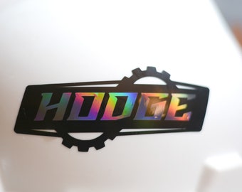 Custom Name Hardhat Decal Sticker Gears