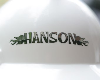 Custom Name Hardhat Decal Sticker Flames