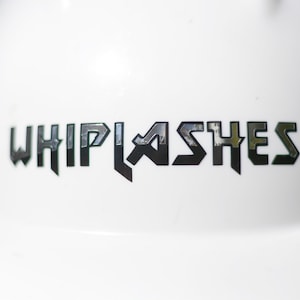 Aangepaste naam veiligheidshelm sticker sticker chroom