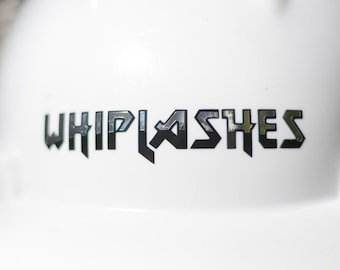Custom Name Hardhat Decal Sticker Chrome
