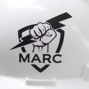 Custom Name Electrician Hardhat Decal Sticker