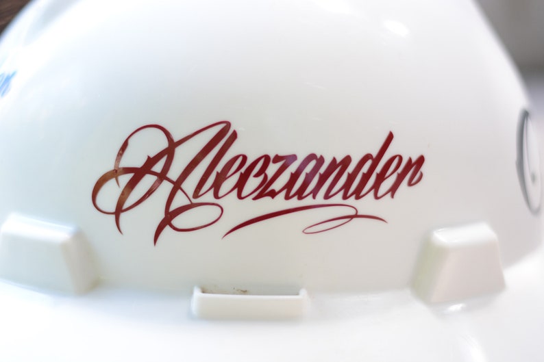 Custom Name Hardhat Decal Sticker - Etsy