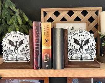 Dragon BookEnd | Fantasy BookEnd Set | Fantasy BookEnds | Fantasy Bookshelf | Dragon Decor |Reading BookEnds |Bookends|Dragon Bookends