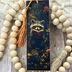 Raccoon Bookmark | Reading Gifts | Raccoon Gifts | Raccoon Lover Bookmark | Trash Panda Bookmark | Booknerd Gifts | Boho Bookmark