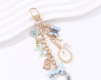 Coquette Kindle Charm - Bow Kindle Charm - Pretty Kindle Charm - Blue Kindle Charm - Coquette Phone Charm - Cottage Kindle