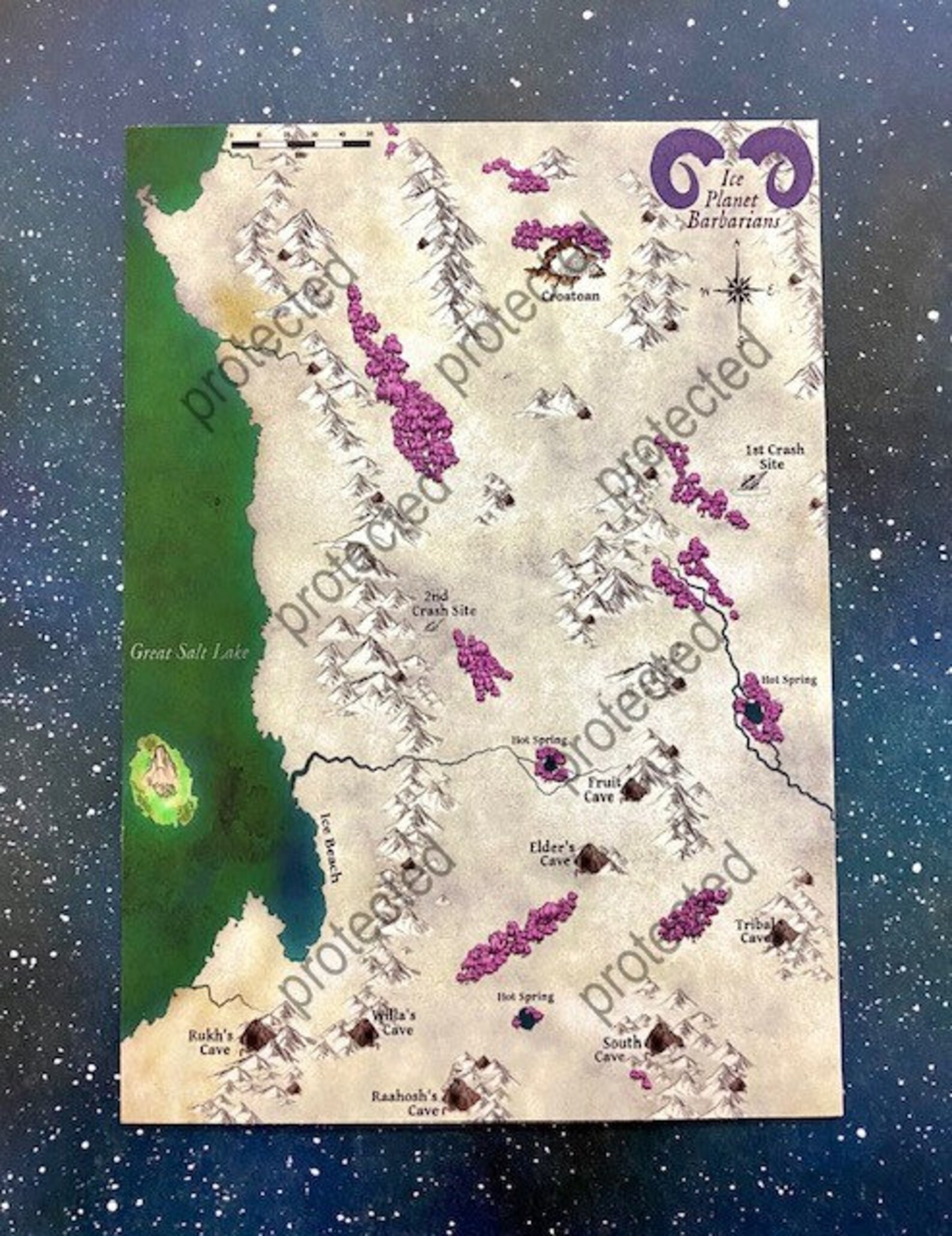 Unofficial Ruby Dixon Ice Planet Barbarians Series Map Ice Planet Map ...