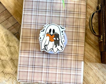 Ghost Magnetic Kindle Grip | Ghost Kindle Accessories | Halloween Kindle Accessories | Halloween Magnetic Reading Phone Grip|