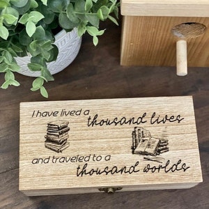 Wooden Bookmark Storage Box | Bookmark Holder | Wooden Book Box | Bookmark Storage Box | Bookmark Box | Storage For Bookmarks | Book Gifts