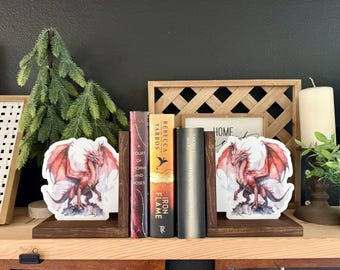 Dragon BookEnd | Fantasy BookEnd Set | Fantasy BookEnds | Fantasy Bookshelf | Dragon Decor |Reading BookEnds |Bookends|Reading Bookshelf