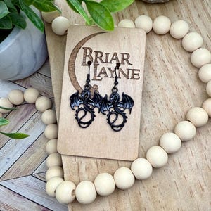 Dragon Earrings | Book Earrings | Fantasy Dragon Earrings | Gifts For Booklovers | Reading Earrings | Bookish Earrings | Romantasy Earrings