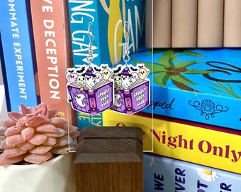 Spooky Book Club Earrings | Reading Earrings | Book Earrings | Halloween Earrings | Halloween Reading Earrings | Ghost Earrings