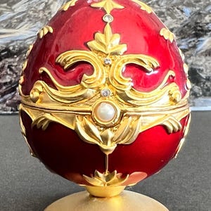 Miniature Faberge Eggs, Swarovski Ei-DekoFiguren, Swarovski egg decorative figure