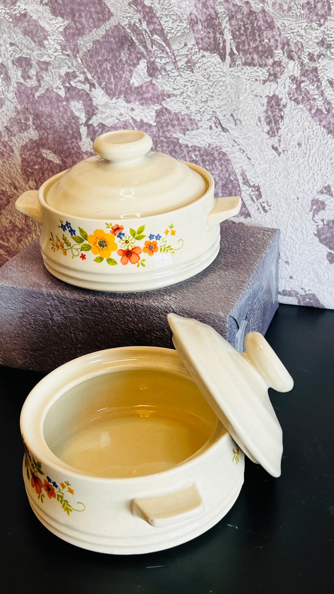 Vintage 1980's Capri Bake Serve N Store Stoneware in Sweet Etsy