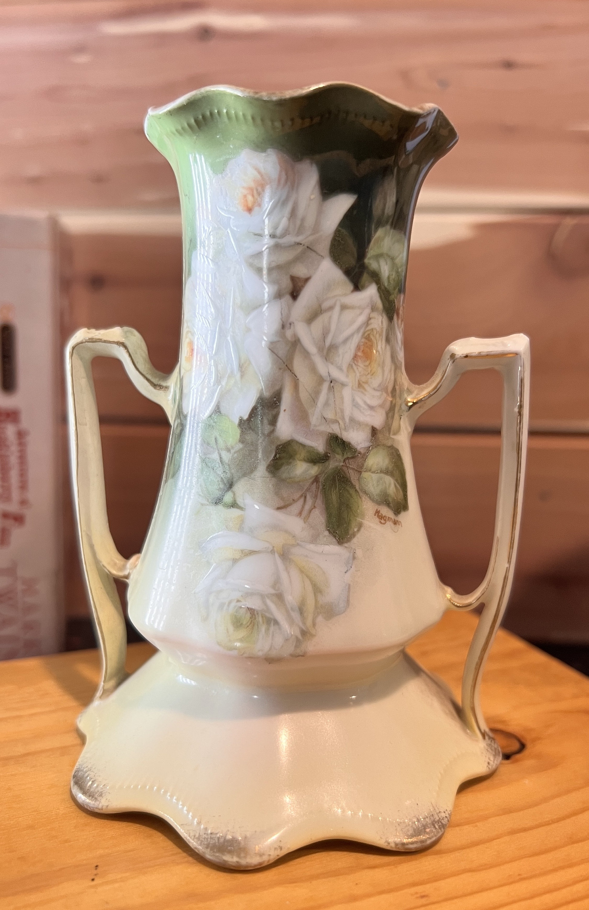 Antique Porcelain Hat Pin Holder Antique Bavarian Hand Etsy