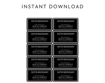 Naamlabels zendeling zusters (digitale download)