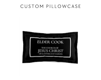 Personalized Missionary Pillow Sham: LDS Name Tag Gift