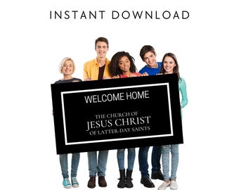 Cartel de bienvenida a casa para misioneros: Cartel de bienvenida para los Santos de los Últimos Días (Descarga digital)