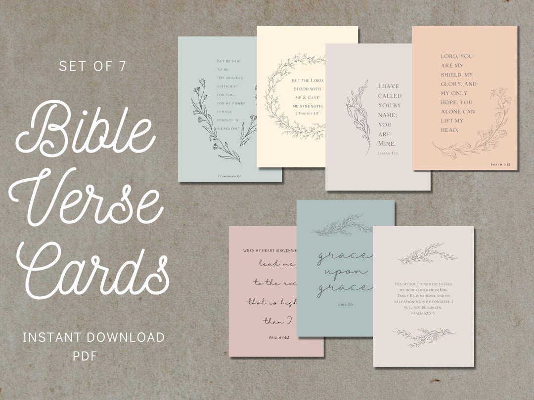 Printable Bible Verse Cards Etsy Printable Bible Verse Cards Etsy