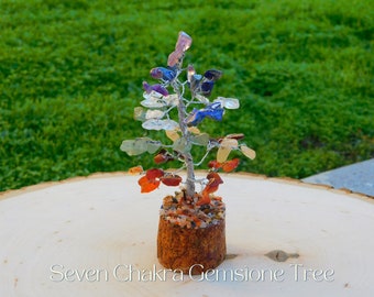 Seven Chakra Gemstone Tree - Great Energy for Your Desk!