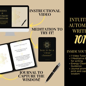 Intuitive / Automatic Writing 101 Tutorial, Guided Meditation and Journal image 4