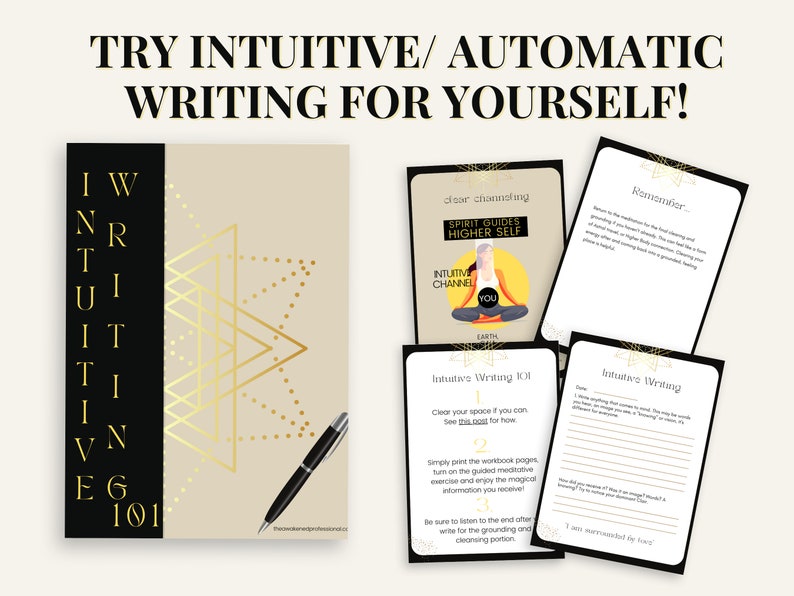 Intuitive / Automatic Writing 101 Tutorial, Guided Meditation and Journal image 2