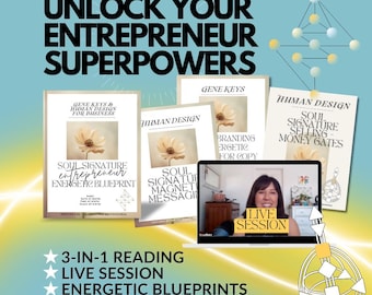 Unlock Your Entrepreneur Superpowers GENE KEYS - Human Design Reading + Full Blueprints to become Magnetic!