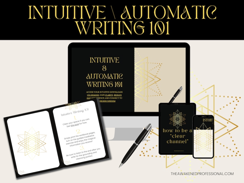 Intuitive / Automatic Writing 101 Tutorial, Guided Meditation and Journal image 1