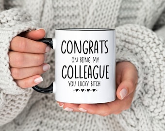 Funny Work Colleague Gift , Personalised New Job Gift, Retro Funny New Job Mug, Leaving Present,Gift for work