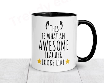 This is What Awesome Teacher Looks Like Mug - Mug for Teachers, Best Teacher Children Mug,  Teachers Gift - Gift for Teacher - School Gift