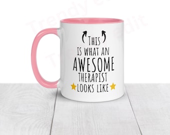 This is What an Awesome Therapist Looks Like Mug, Therapist Gift, Rude Funny Mug, sarcastic gift