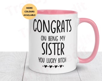 Gift for Sister. Rude Sister Gift. Funny Mug for. Sister Mug. PINK mug, Sister Birthday Gift