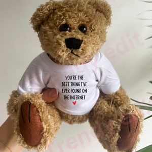 You’re the best thing I’ve found on the internet Teddy,Rude Boyfriend gift, Girlfriend Gift, Valentine’s Day Gift,Anniversary Teddy, Dating