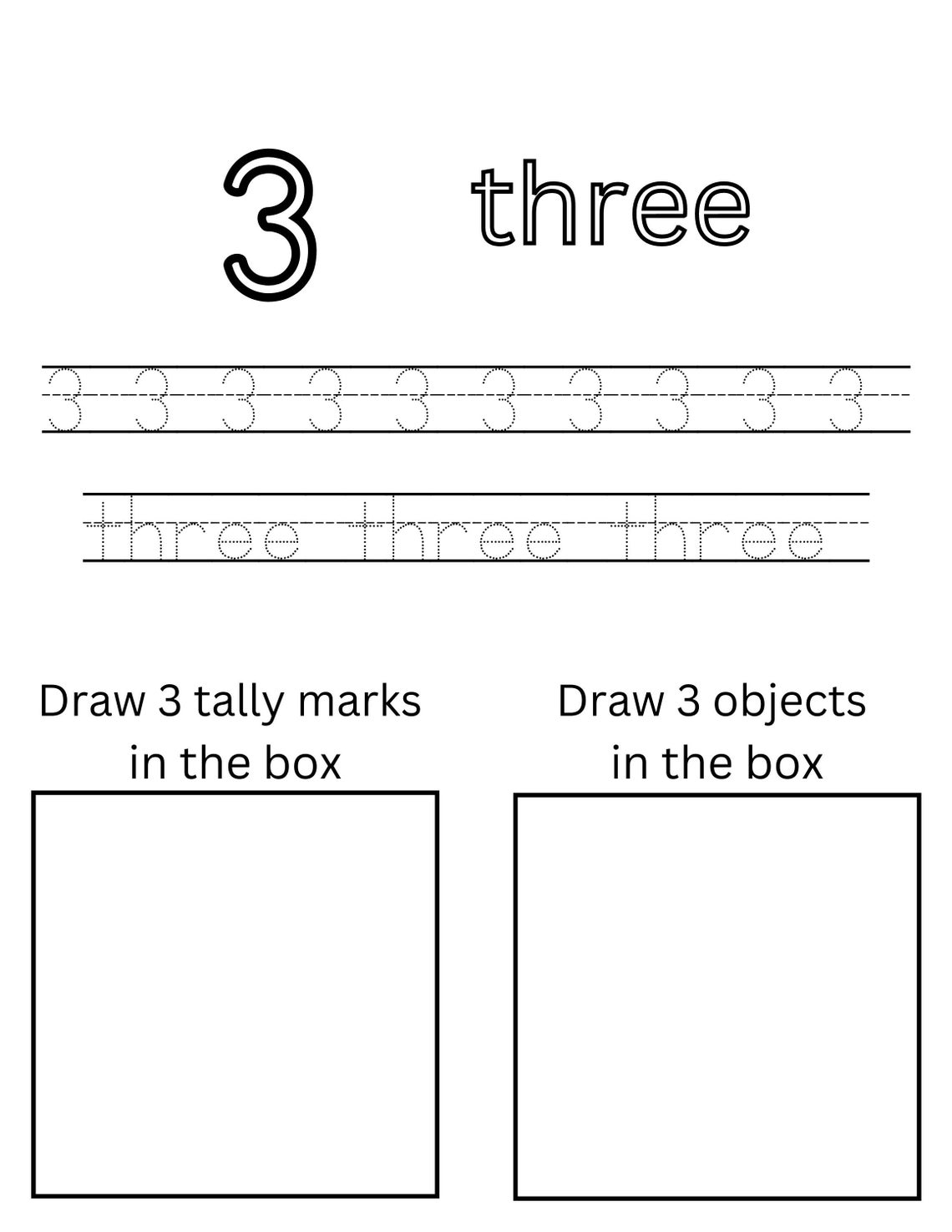 Printable Number Worksheets 1 10 Including Words, Number 1 10 Activity
