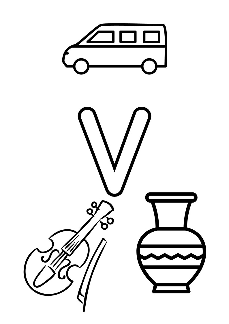 Printable A-Z Coloring Pages for Preschoolers, Learning Worksheets ...