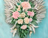 angel wings art, arcylic  painting