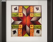 barn quilt decor, farmhouse painting, country wall art, fall theme