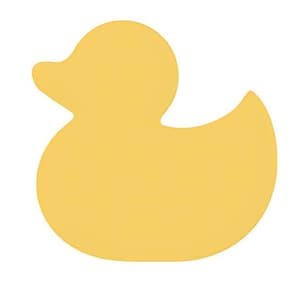 Forma de pato de goma de papel, forma de pato de goma, troqueles de pato de goma, recortes de forma de patito de goma, recortes de forma de pato de goma, paquete de 24