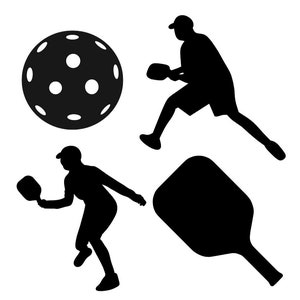 Paper Pickleball Shapes, Pickleball Die Cuts, Pickleball Cut Outs, Pickleball Paper Shape Cut Out, Paper Pickleball Cut Out, 4 Pack