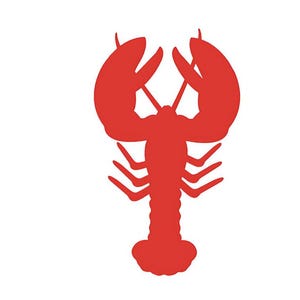 24 Découpes de homard, Découpes de homard en papier, Découpes en forme de papier de homard, Découpes en forme de homard